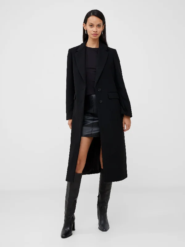 Fawn Felt Single Breasted Coat Striped Casual Jumpsuit