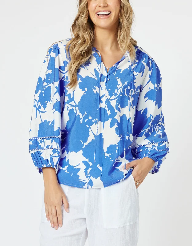 Florida Blouse - Blue Classic Denim Overalls