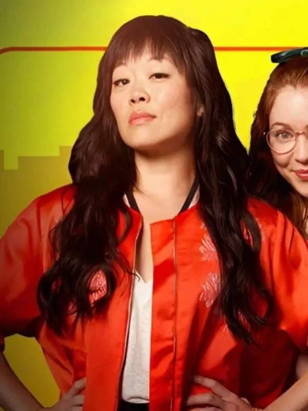 Grace Lynn Kung Wong and Winchester Red Bomber Jacket Zip-Front Bomber Jacket
