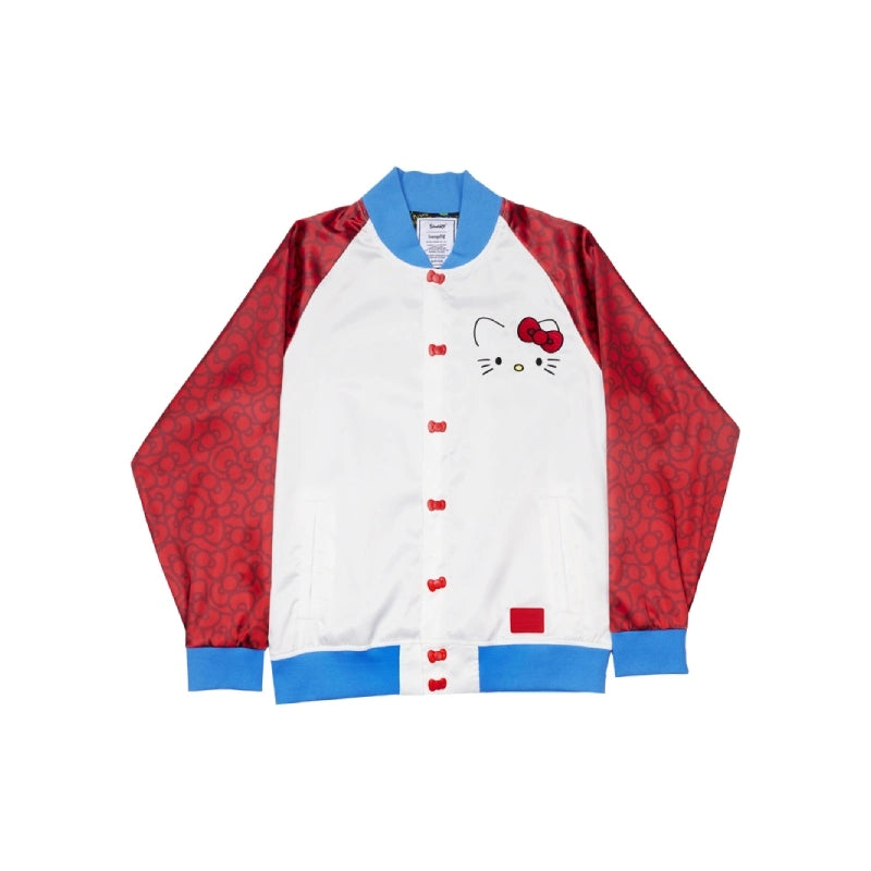 Hello Kitty 50th Anniversary Jacket For Unisex Embroidered Floral Bomber
