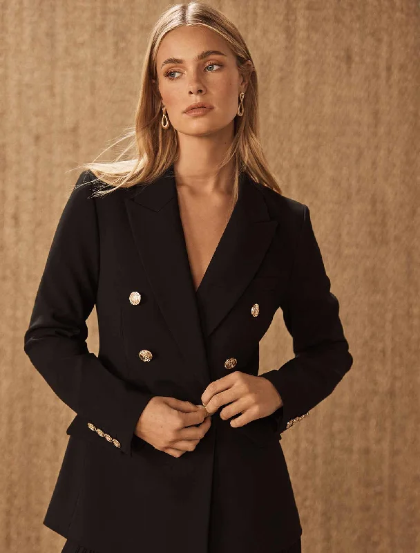 Immie Double Breasted Blazer Tapered Leg Overalls