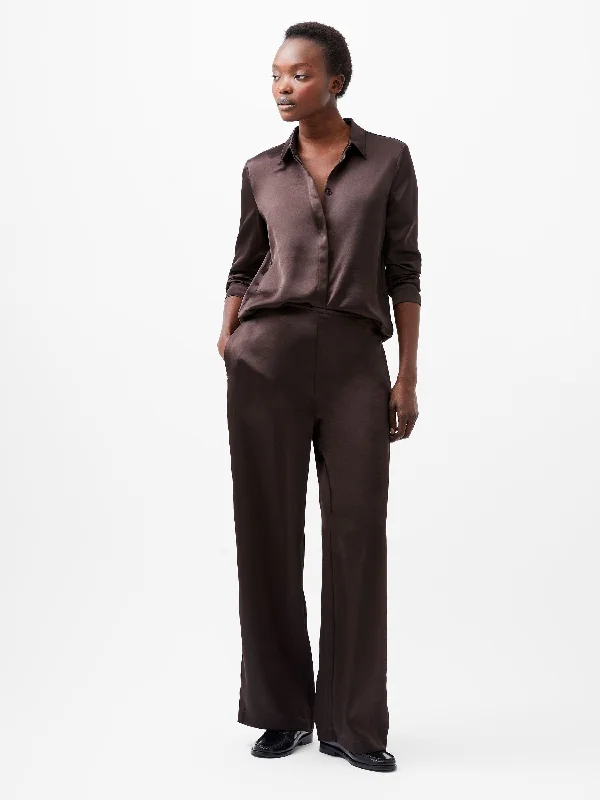 Irina Satin Trousers High-Waisted Overalls