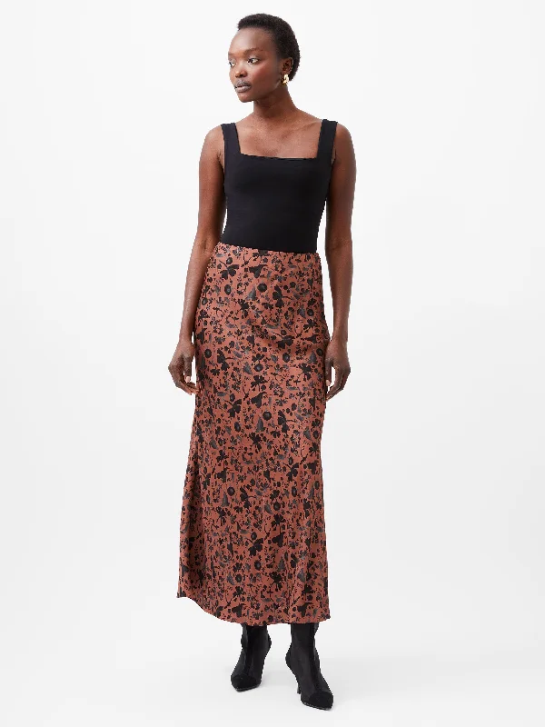 Jeannie Ennis Eco Satin Maxi Skirt Elegant Drape Jumpsuit