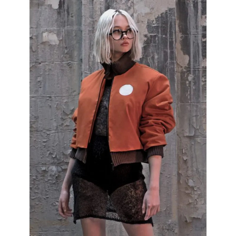 Kim Kitsuragi Disco Elysium Orange Bomber Jacket Warm Sherpa Bomber