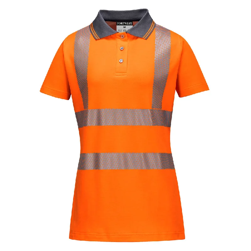 Portwest LW72 Ladies Pro Hi Vis Polo Shirt Urban Denim Jumpsuit