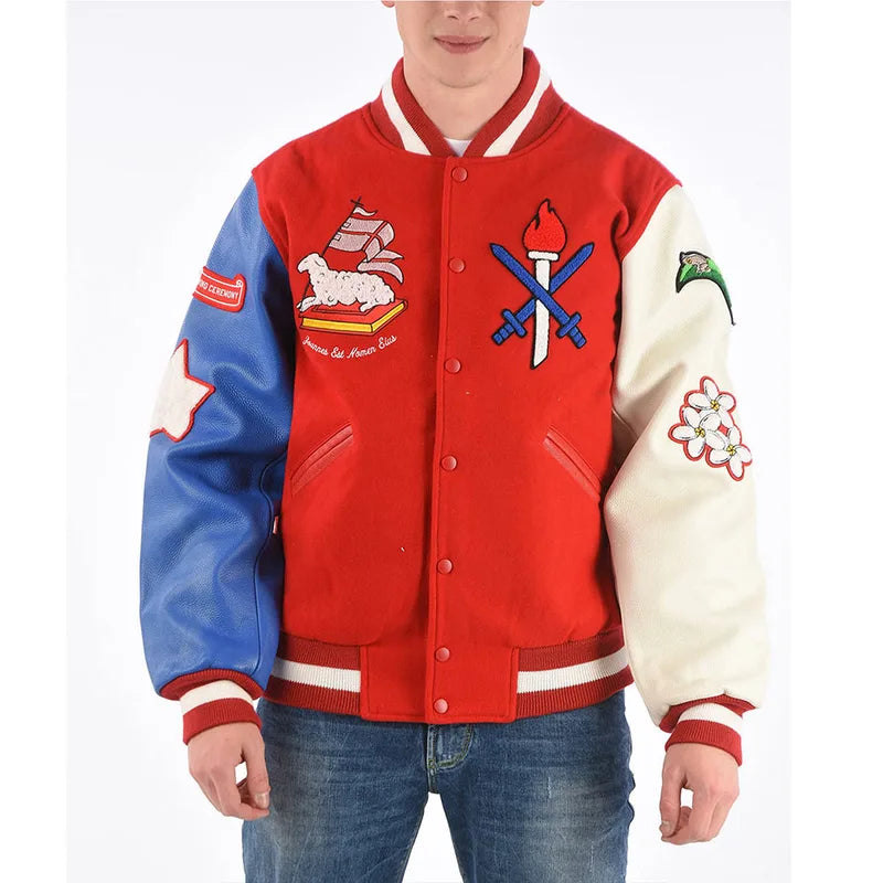 Puerto Rico Opening Ceremony Varsity Jacket Wool-Blend Bomber Coat