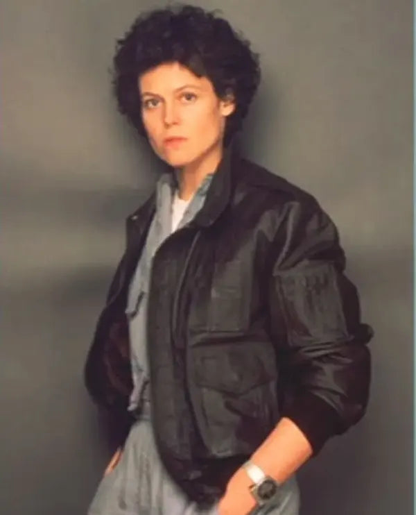 Sigourney Weaver Alien Ellen Ripley Bomber  Jacket Belted Jacket Elasticated Jacket Padded Jacket