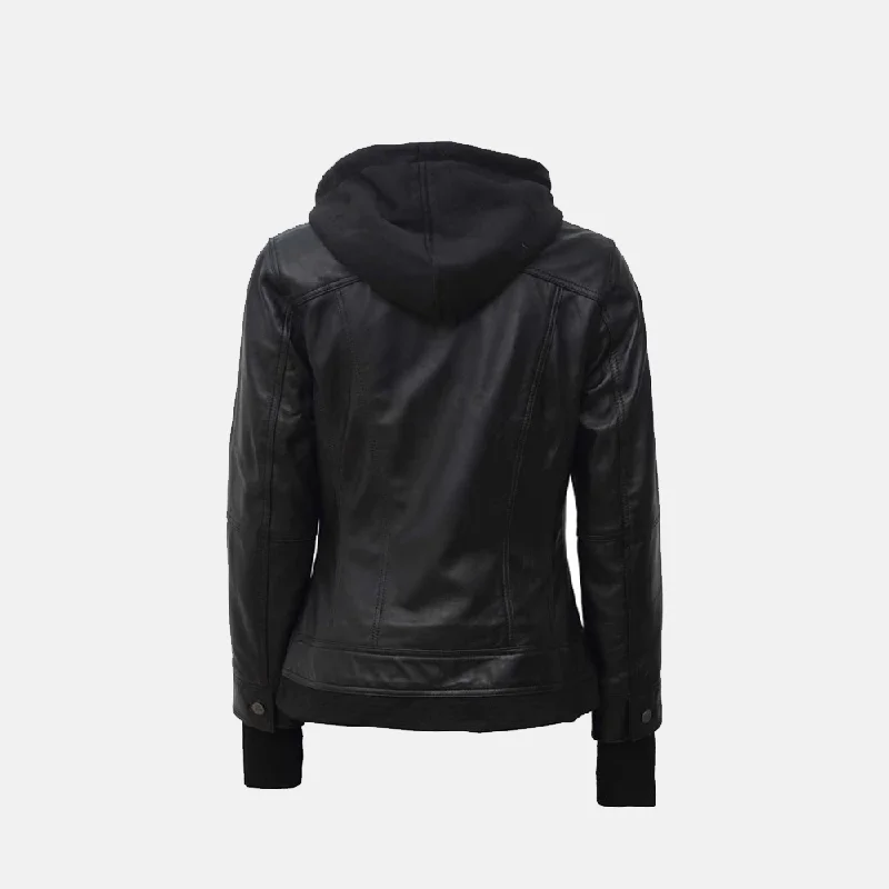 Skyline Bomber Womens Hooded Jacket Ultra-Soft Knit Bomber