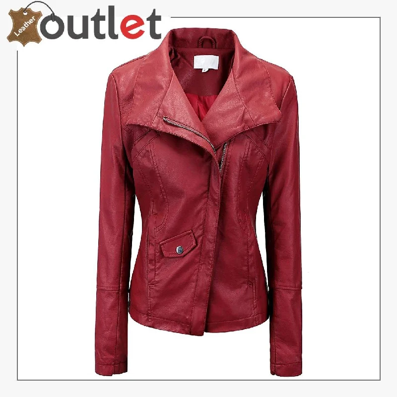 Style Plain School Leather Bomber Jacket For Women Luxurious Satin Bomber