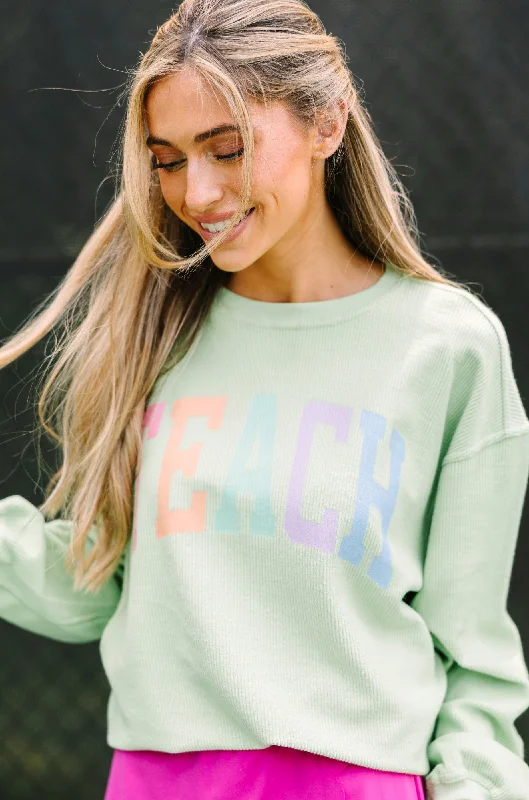 Teach Melon Graphic Corded Sweatshirt Sleeveless Linen Jumpsuit
