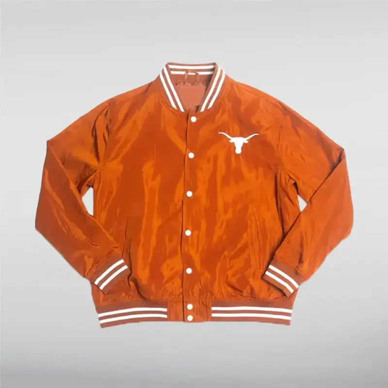 Texas Longhorns Bomber Jacket Gold Zipper Bomber
