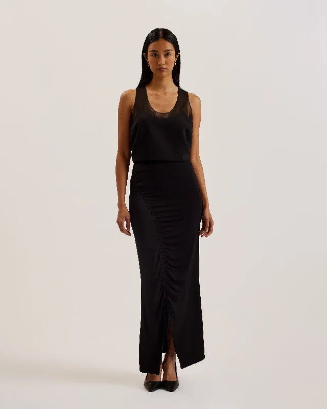 Tilama Tank Top With Racer Back Black Oversized Casual Overalls