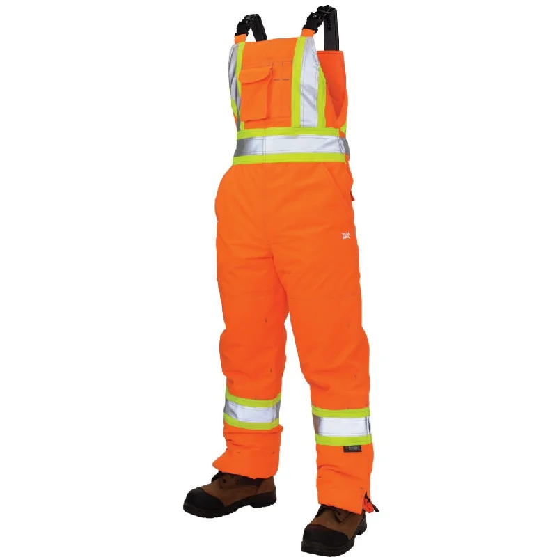 Tough Duck Women’s High Visibility Insulated Flex CSA Safety Bib Overalls Cropped Leg Jumpsuit