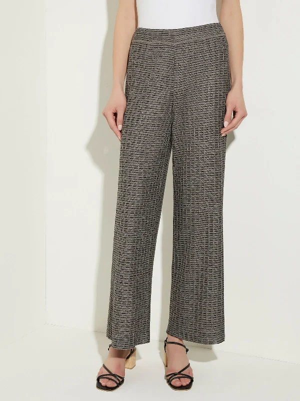 Tweed Wide Leg Knit Pants Cropped Cotton Overalls