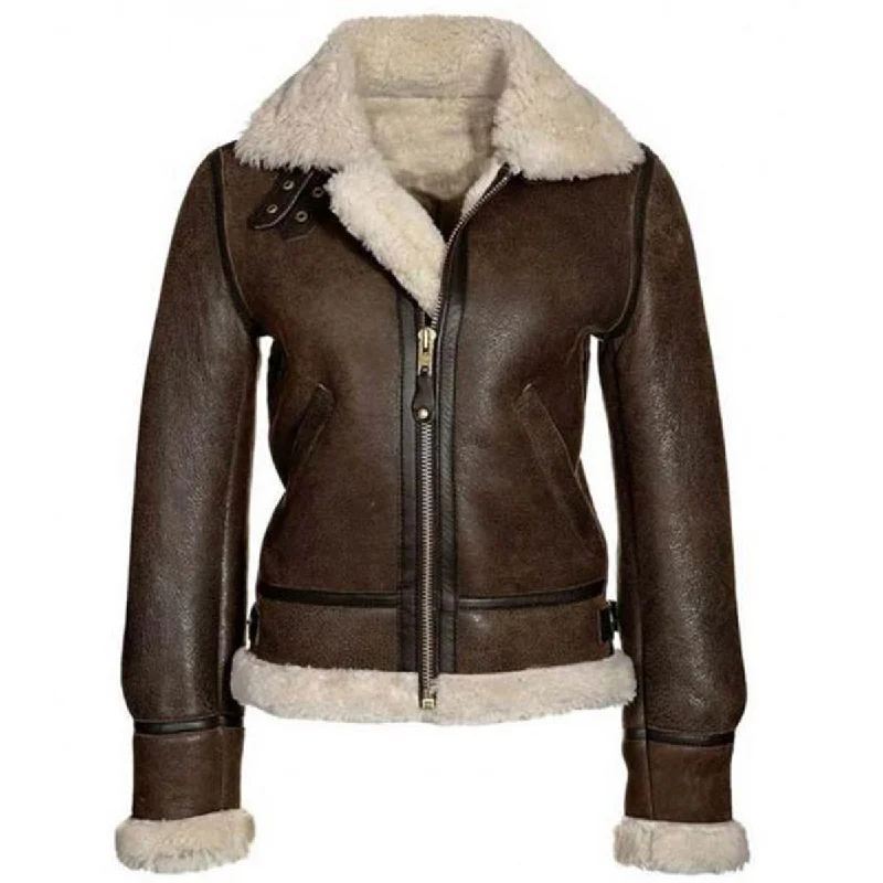 Aviator Bomber Shearling Leather Jacket Denim Jacket Leather Jacket Suede Jacket