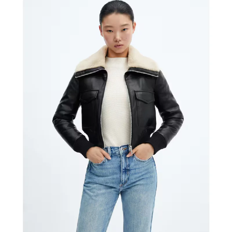 Women B3 Shearling-lined bomber jacket Street Edge Bomber