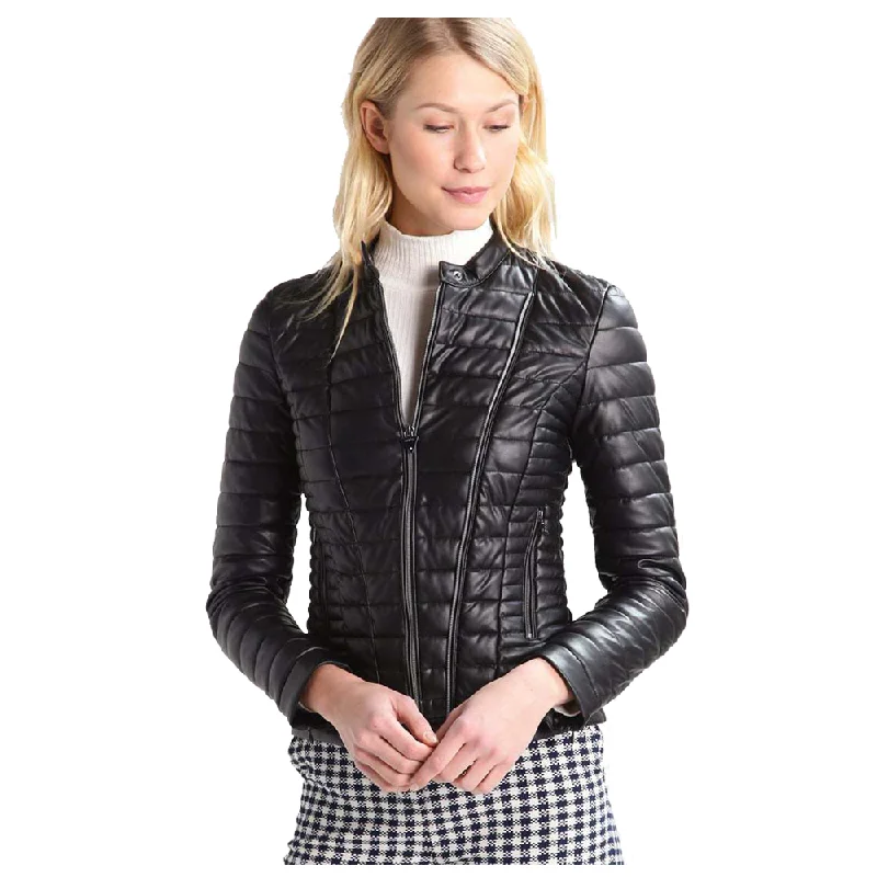 WOMEN BOMBER BUBBLES LEATHER JACKET Trench Coat Raincoat Waterproof Jacket
