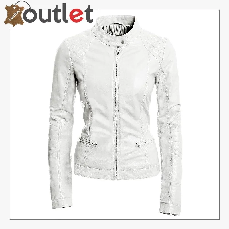 Women Bomber Genuine Leather Jacket Vintage Leather Bomber