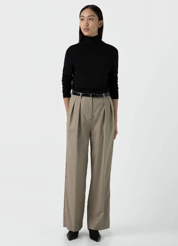 Women's Merino Silk Roll Neck Jumper in Black Sleeveless Knit Overalls
