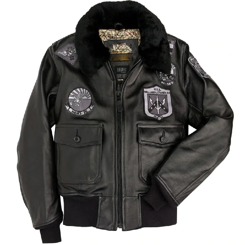 Women's Stealth Top Gun G-1 Jacket Black PAKISTAN Made Satin Jacket Silk Jacket Chiffon Jacket