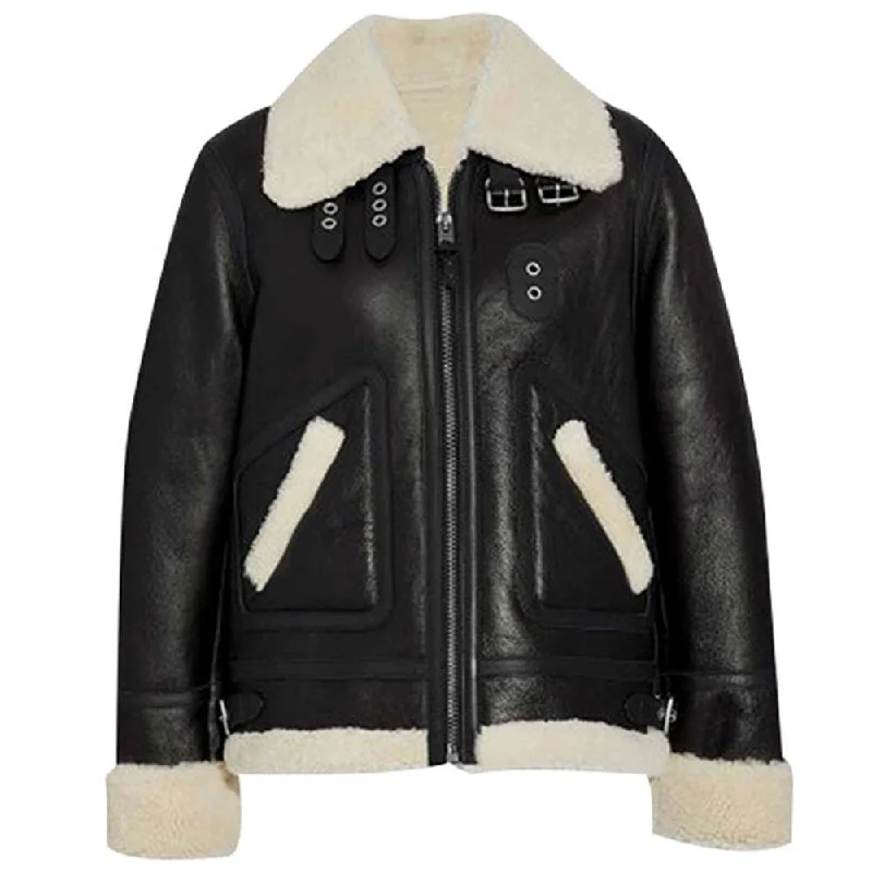 B3 Pilot Bomber Leather Jacket Bomber Jacket Anorak Windbreaker