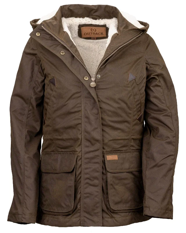 Women’s Adelaide Oilskin Jacket Zippered Front Buttoned Front Snap Front