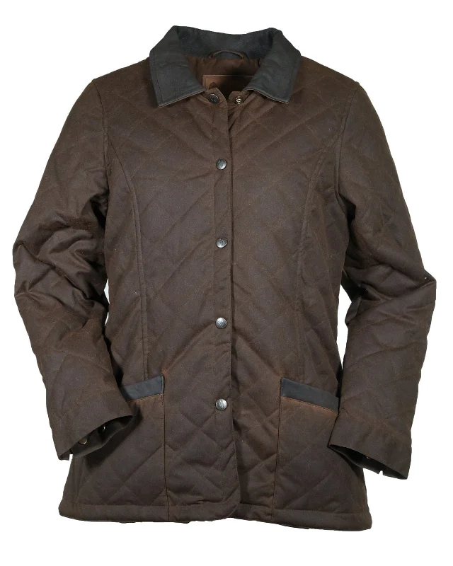 Women’s Oilskin Barn Jacket Snapped Jacket Toggled Jacket Drawstring Jacket