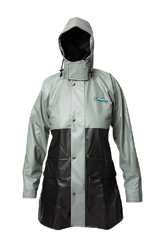 Agtex Ladies Parka Zippered Front Buttoned Front Snap Front