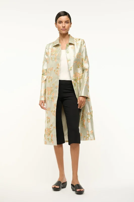 ANTOINETTE COAT | METALLIC BLOOM Satin Fabric Silk Fabric Chiffon Fabric