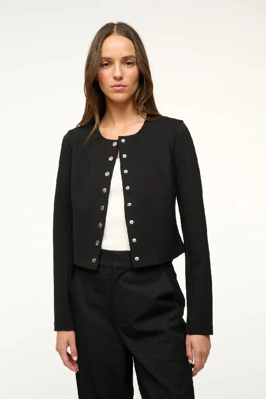 CILENTO JACKET | BLACK Embroidered Jacket Appliqued Jacket Beaded Jacket