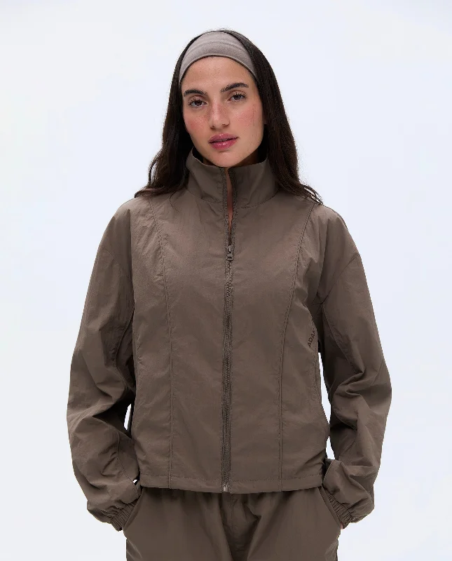 Track Jacket - Cocoa Brown Wool Jacket Cashmere Jacket Tweed Jacket