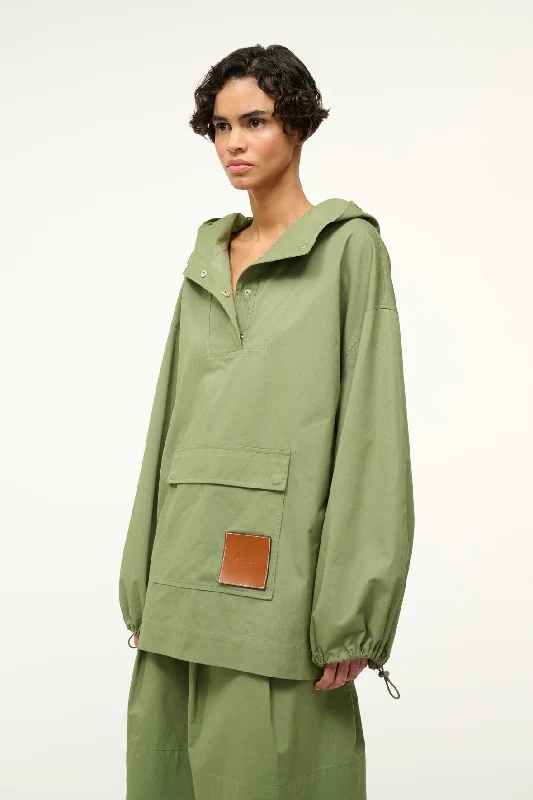DECK ANORAK | MOSS Stand-Up Collar Roll-Neck Collar Turtle Neck