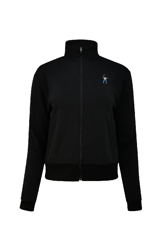 Black Women's Tracksuit Jacket Satin Jacket Silk Jacket Chiffon Jacket