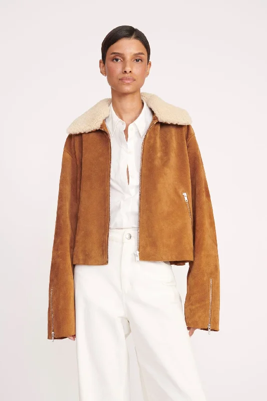 LENORA JACKET | TAN Hooded Jacket Caped Jacket Shawl Collar Jacket
