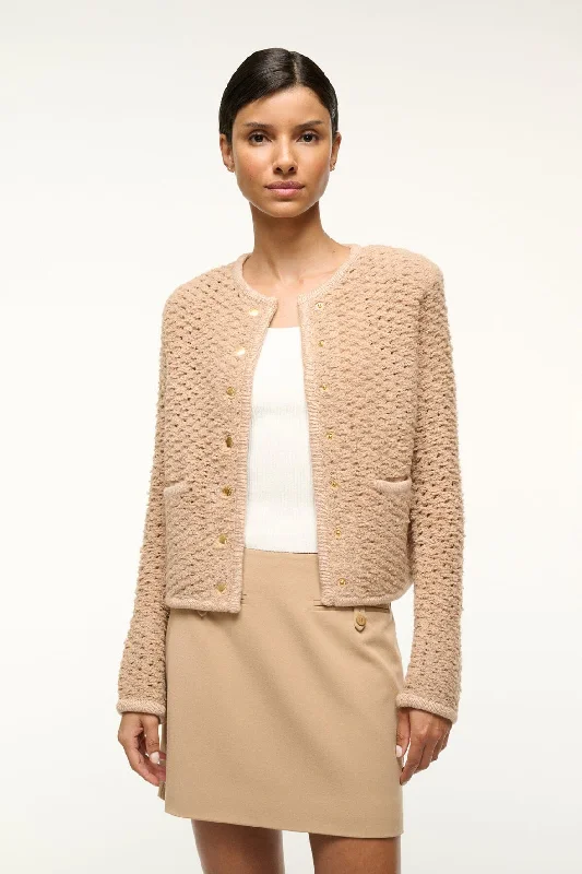 LISSON JACKET | CAMEL Chenille Fabric Brocade Fabric Lace Fabric