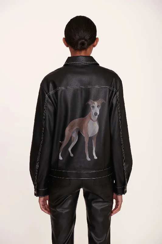 CUSTOM RYAN JACKET | BLACK Notch Collar Jacket Peter Pan Collar Jacket Cowl Neck Jacket