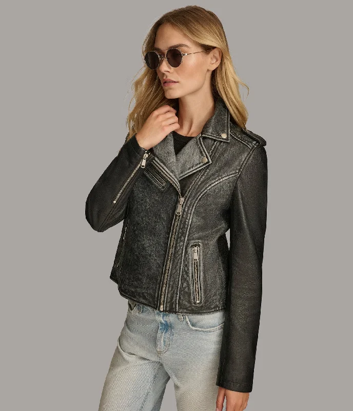 Charlotte Moto combo Fleece Jacket Down Jacket Parka
