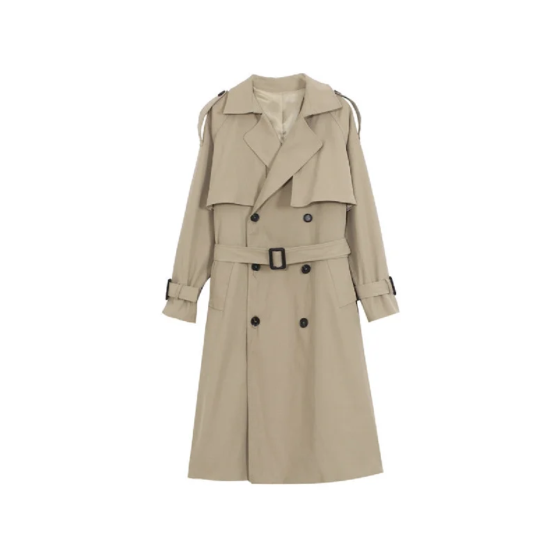 Autumn Coat With Belt Relaxed Utility Shacket