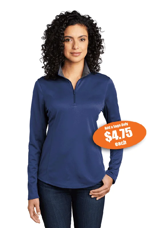 Ladies Port Authority® Silk Touch ™ Performance 1/4-Zip Puff Sleeve Blazer