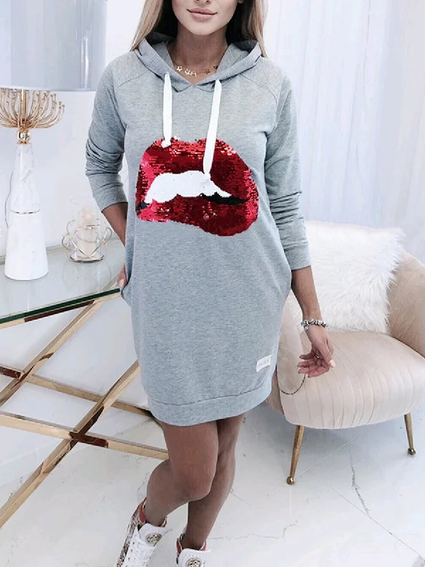 Casual Loose Long Sleeve Hoodie Hooded Puffer Anorak
