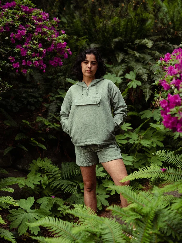 Sage Green Shoreline Anorak Jacket Fleece Lined Windbreaker