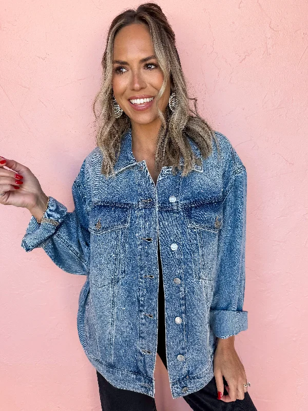 [DAZE] Beau Boyfriend Denim Jacket-Twinkle Insulated Snow Jacket