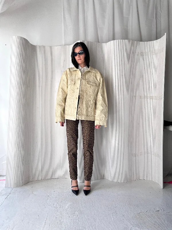 Givenchy SS21 Ltd Edition Croc Painted Jacket Soft Cashmere Wrap
