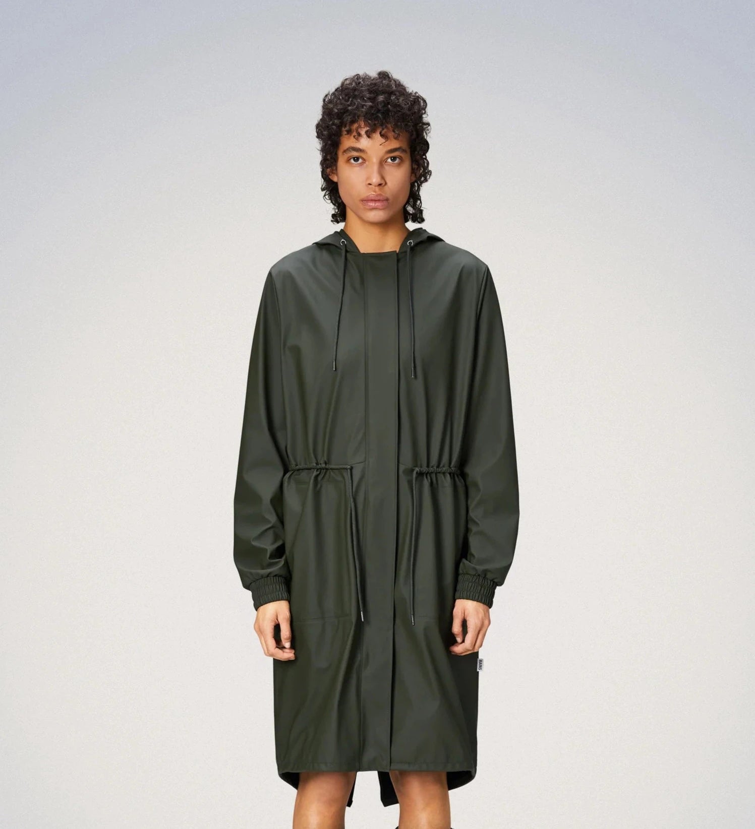 Green String W Parka Fitted Tailored Blazer