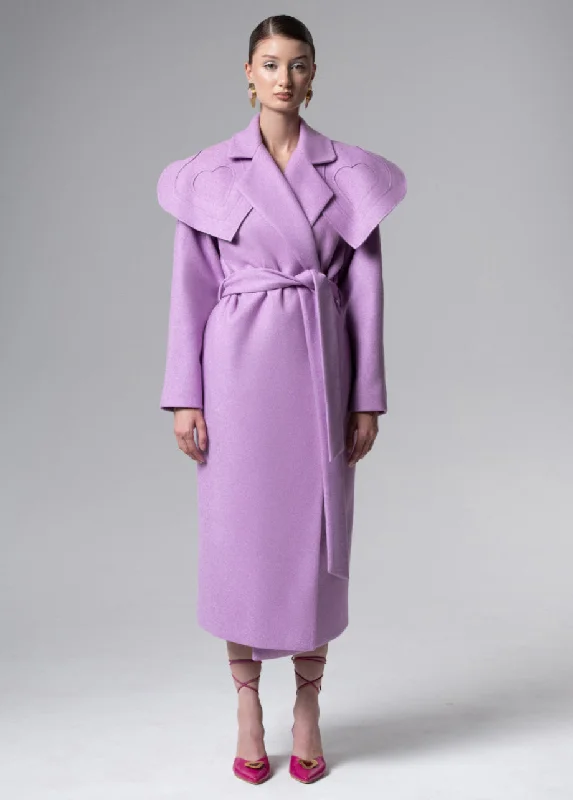 HEART COLLAR COAT Functional Travel Jacket