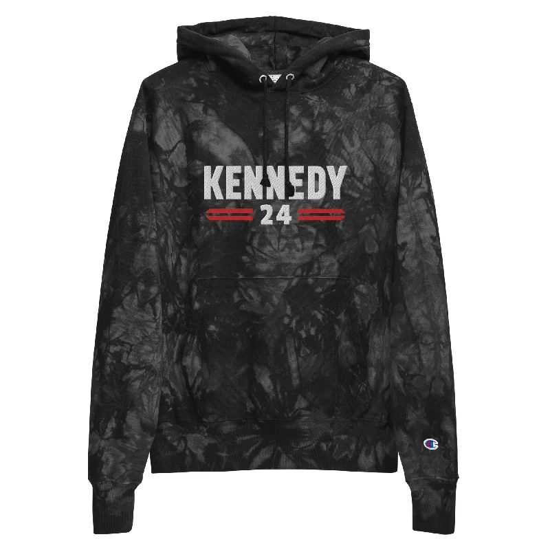 Kennedy Classic Embroidered Champion Tie-Dye Hoodie Stretchy Active Jacket