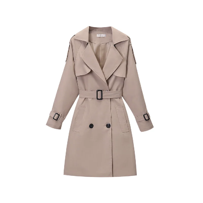 Slim Double-breasted Coat Minimalist Wool Duster