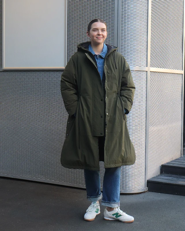 LONG TECHNICAL CAPE 102CM / ARMY GREEN Knit Longline Duster