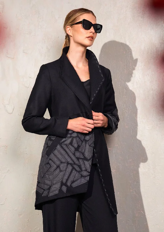 Marchesa Coat Checkered Wool Shacket