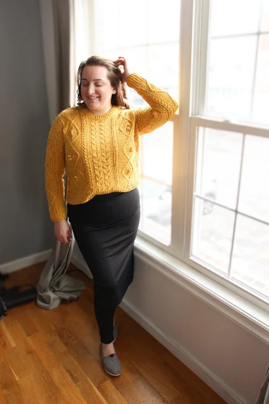 Katia Mustard Sweater Puffy Insulated Vest